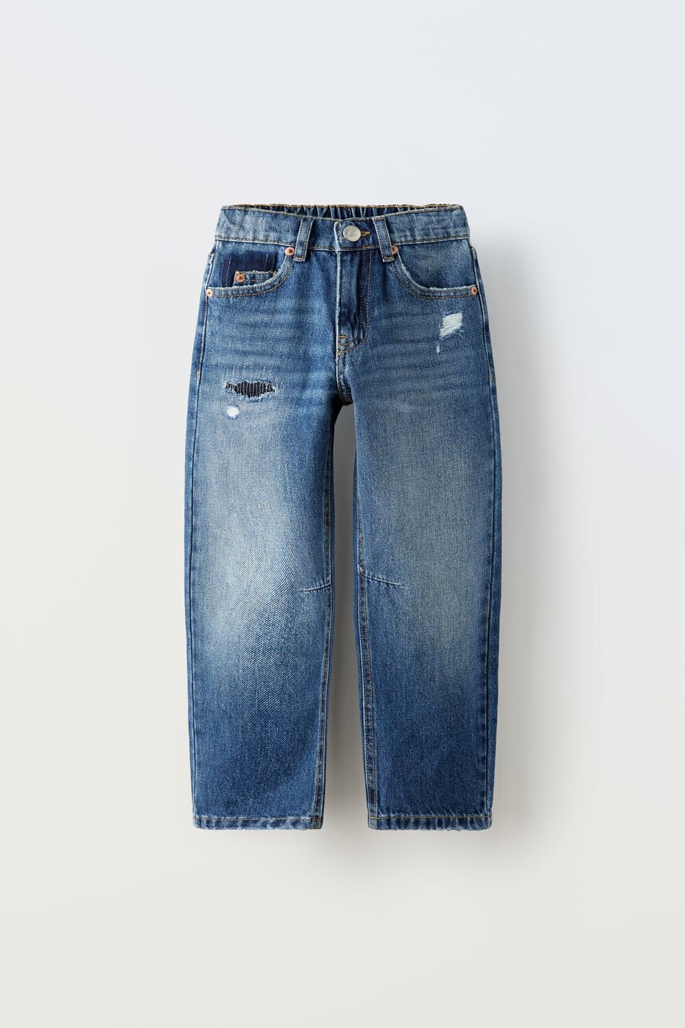 

Мешковатые джинсы ZARA, средне-синий