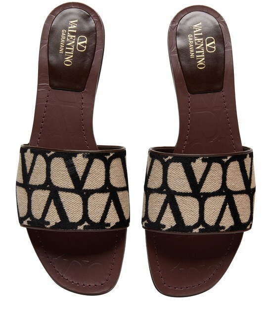

Босоножки из ткани Iconographic Valentino Garavani