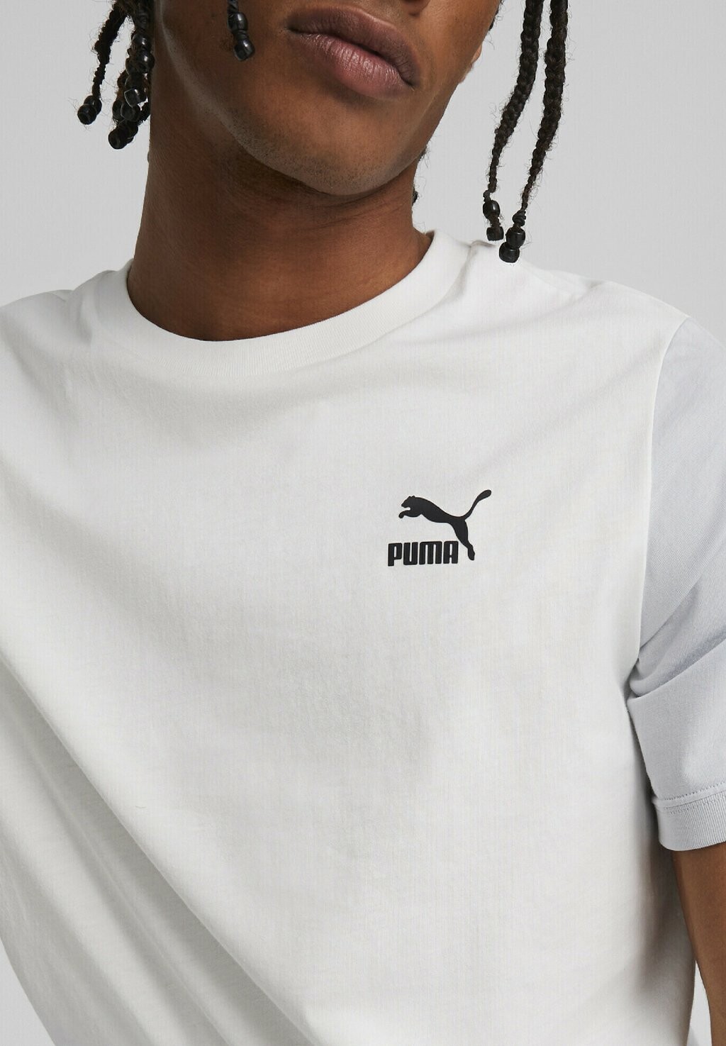 

Футболка с принтом CLASSICS BLOCK Puma, белый платиново-серый