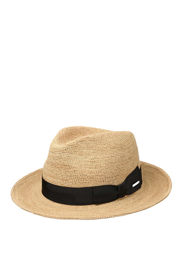 Бежевая мужская соломенная шляпа с логотипом Stetson соломенная шляпа звездочета stetson бежевый