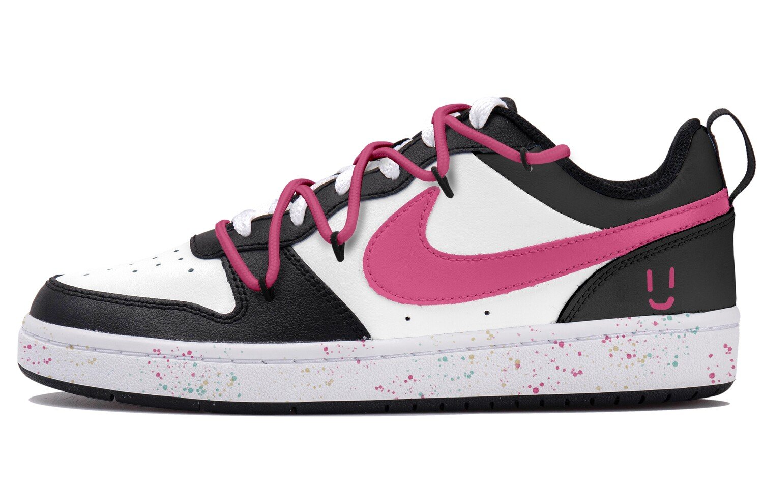 

Кроссовки Nike Court Borough 2 Skateboarding Shoes Women's Low-top Black/white/pink, розовый