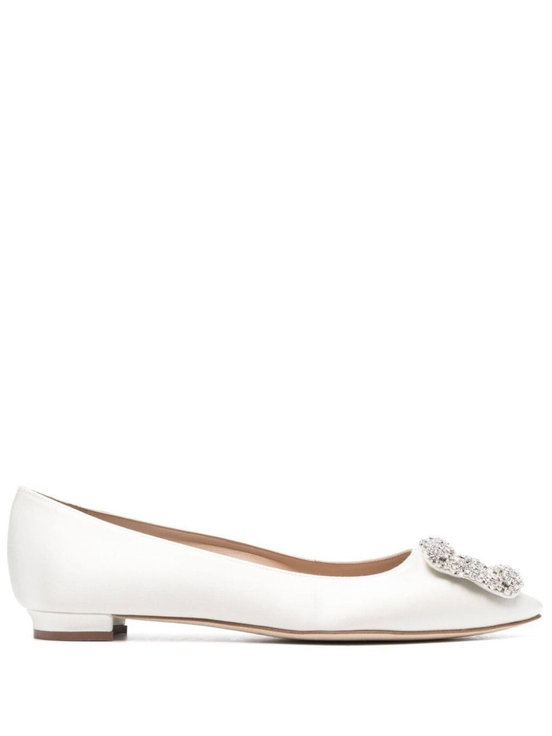 

Балетки Hangisi с кристаллами Manolo Blahnik, бежевый