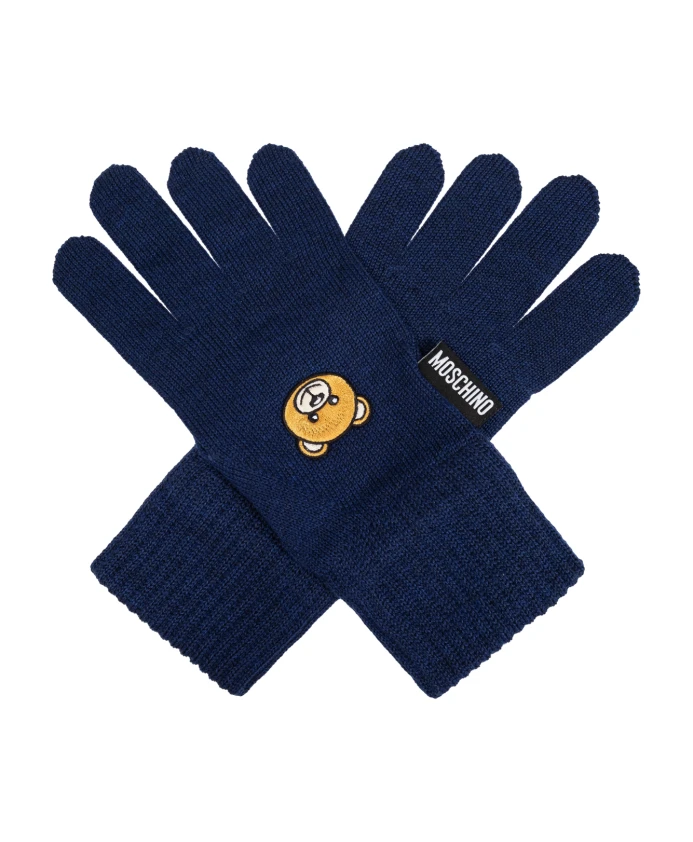 

Перчатки с логотипом Moschino, синий