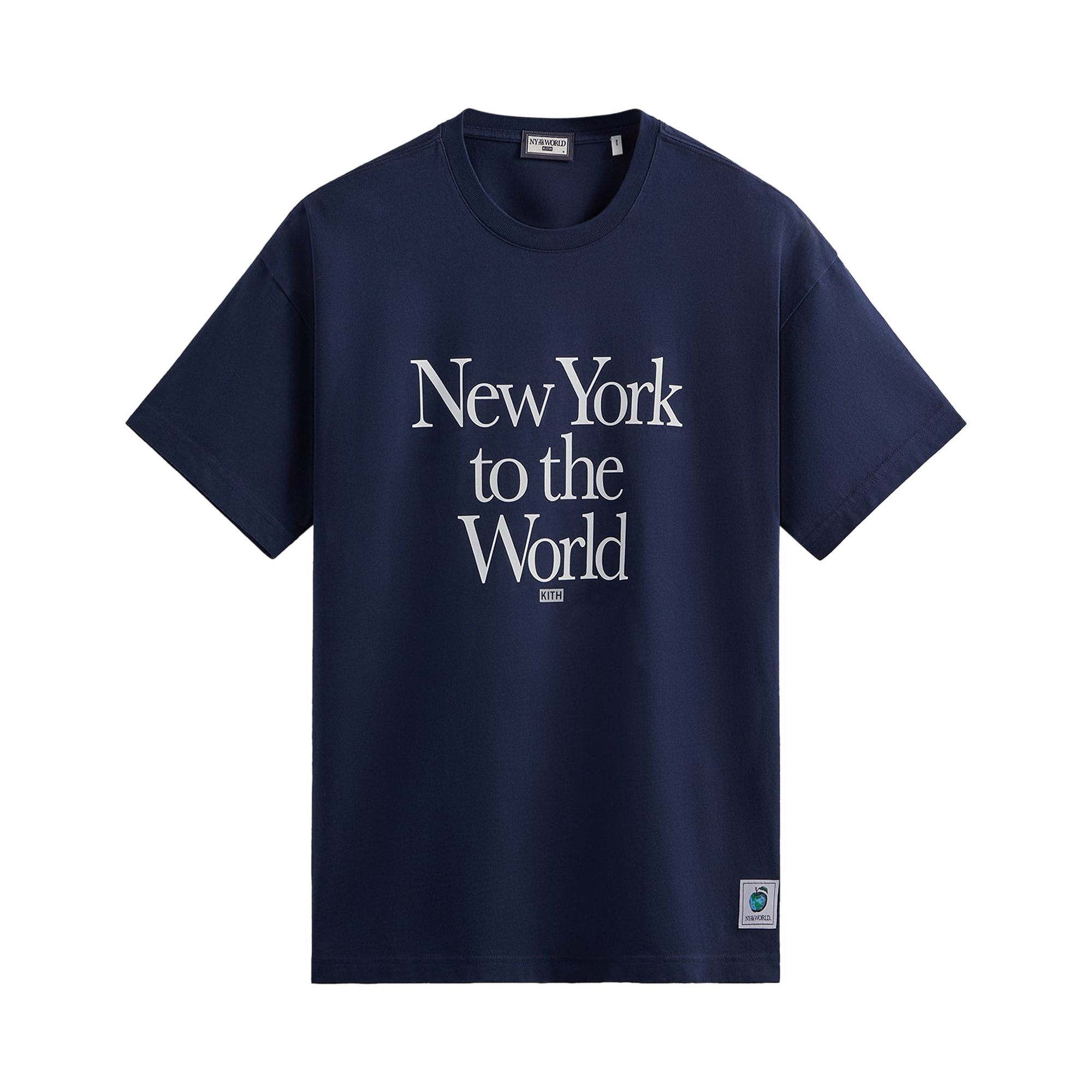 футболка kith new york to the world vintage tee размер xl белый Футболка Kith New York To The World с девизом Ночная
