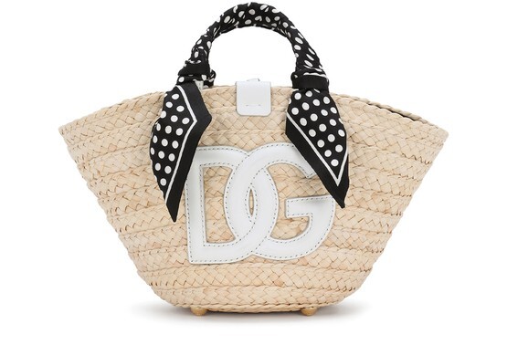 

Маленькая соломенная сумка Kendra с логотипом DG Dolce & Gabbana