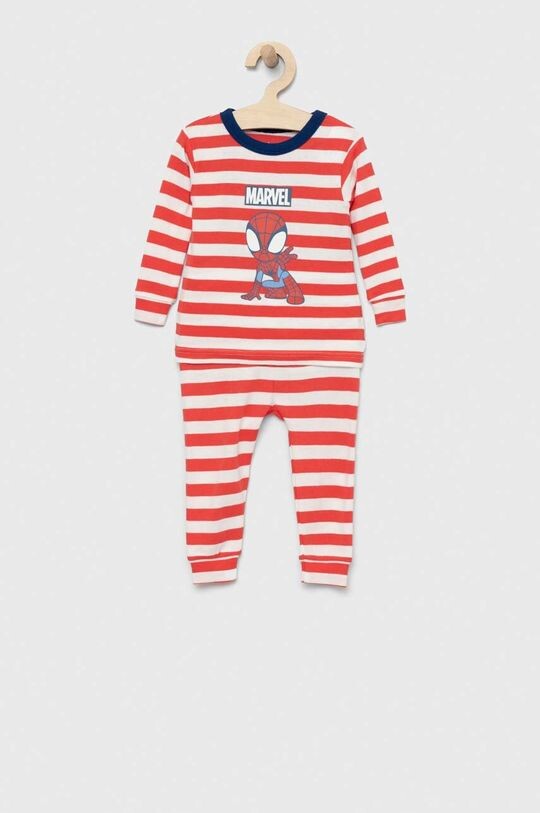 

Детская хлопковая пижама GAP X Marvel, красный