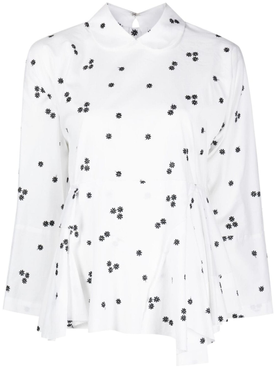 

Хлопковая блузка Comme des Garçons TAO с цветочной вышивкой, белый