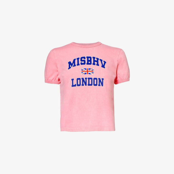 

Футболка из хлопкового джерси с логотипом London Misbhv, розовый