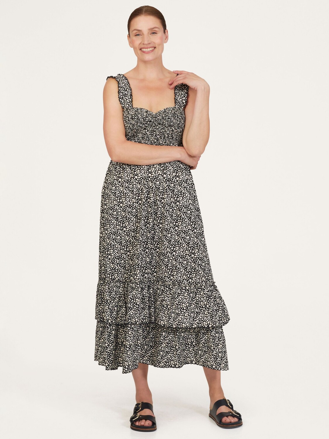 

Платье из поплина Thought Spotty, черный