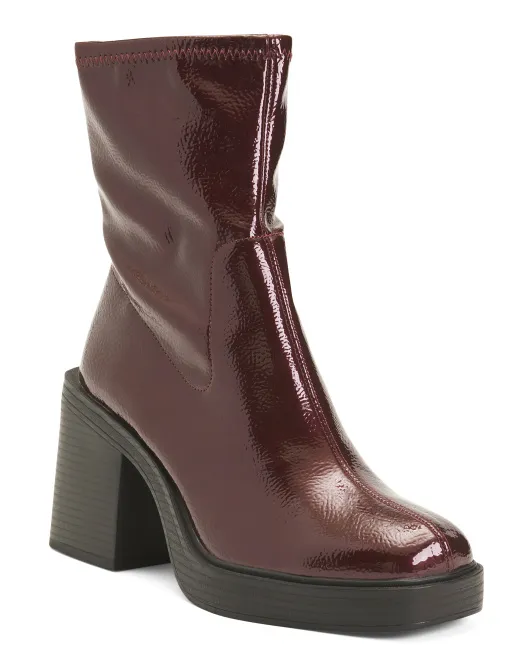 

Янтарные ботильоны на каблуке Kenneth Cole New York, цвет Burgundy