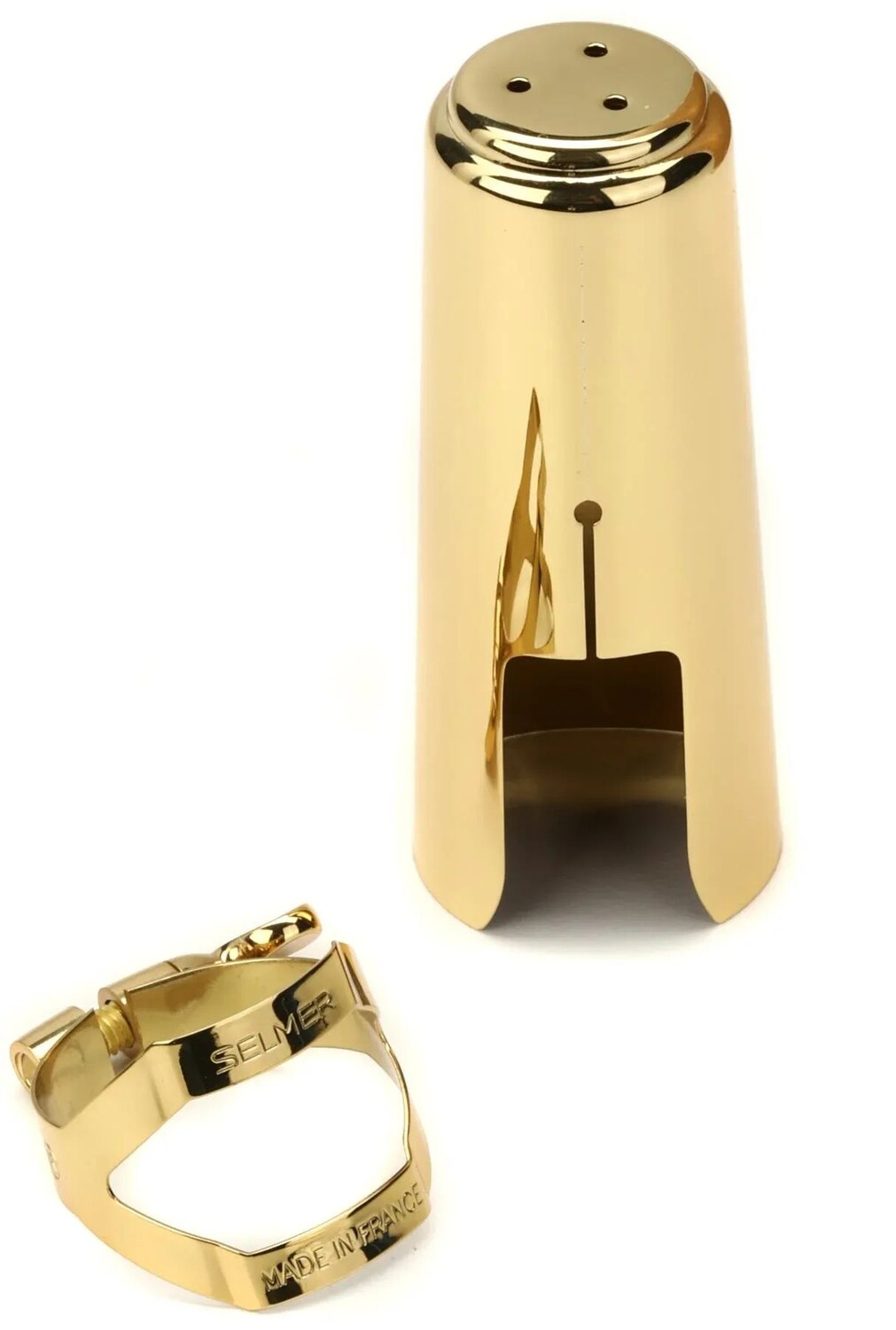 

Альт-саксофон Selmer Paris 440A, перевернутая лигатура и колпачок