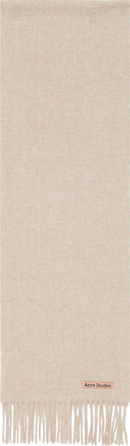 

Шарф Acne Studios Skinny Fringe Wool 'Oatmeal Melange', серый