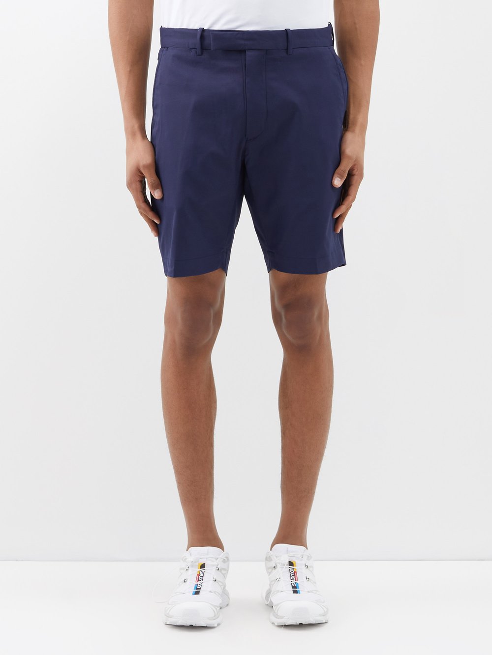 цена Твиловые шорты с плоской передней частью из переработанного волокна Polo Ralph Lauren, синий