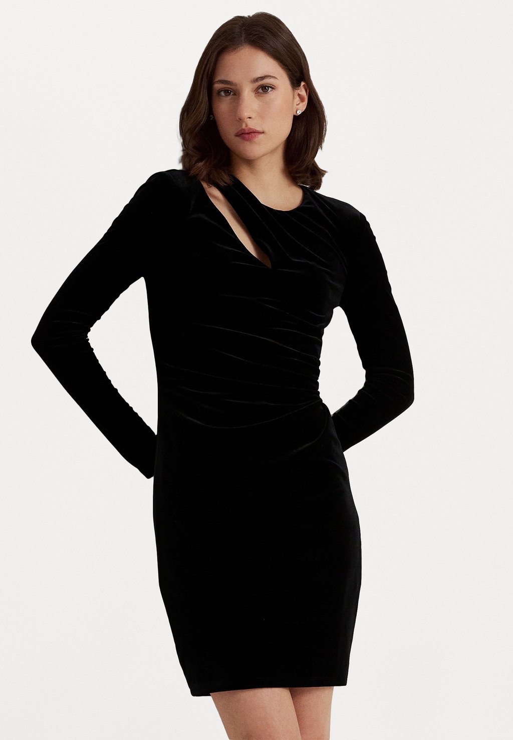 Элегантное платье Maitlon Long Sleeve Dress Lauren Ralph Lauren, черный платье lauren ralph lauren zoaltin long sleeve day черный
