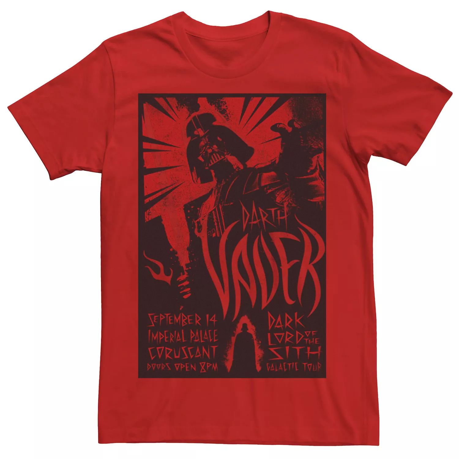 Мужская футболка с плакатом «Звездные войны Дарт Вейдер, Темный Лорд Галактического Тура» Star Wars, красный