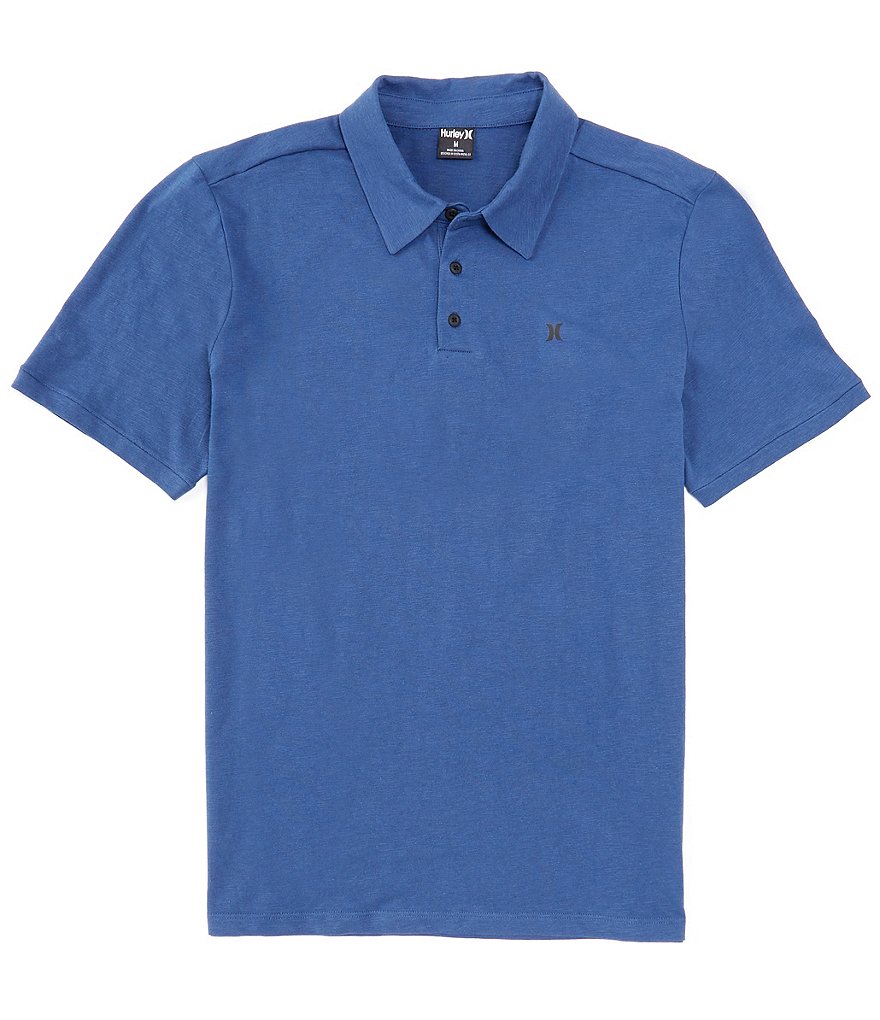 Рубашка поло Hurley с короткими рукавами H2O-Dri Ace Slub, синий