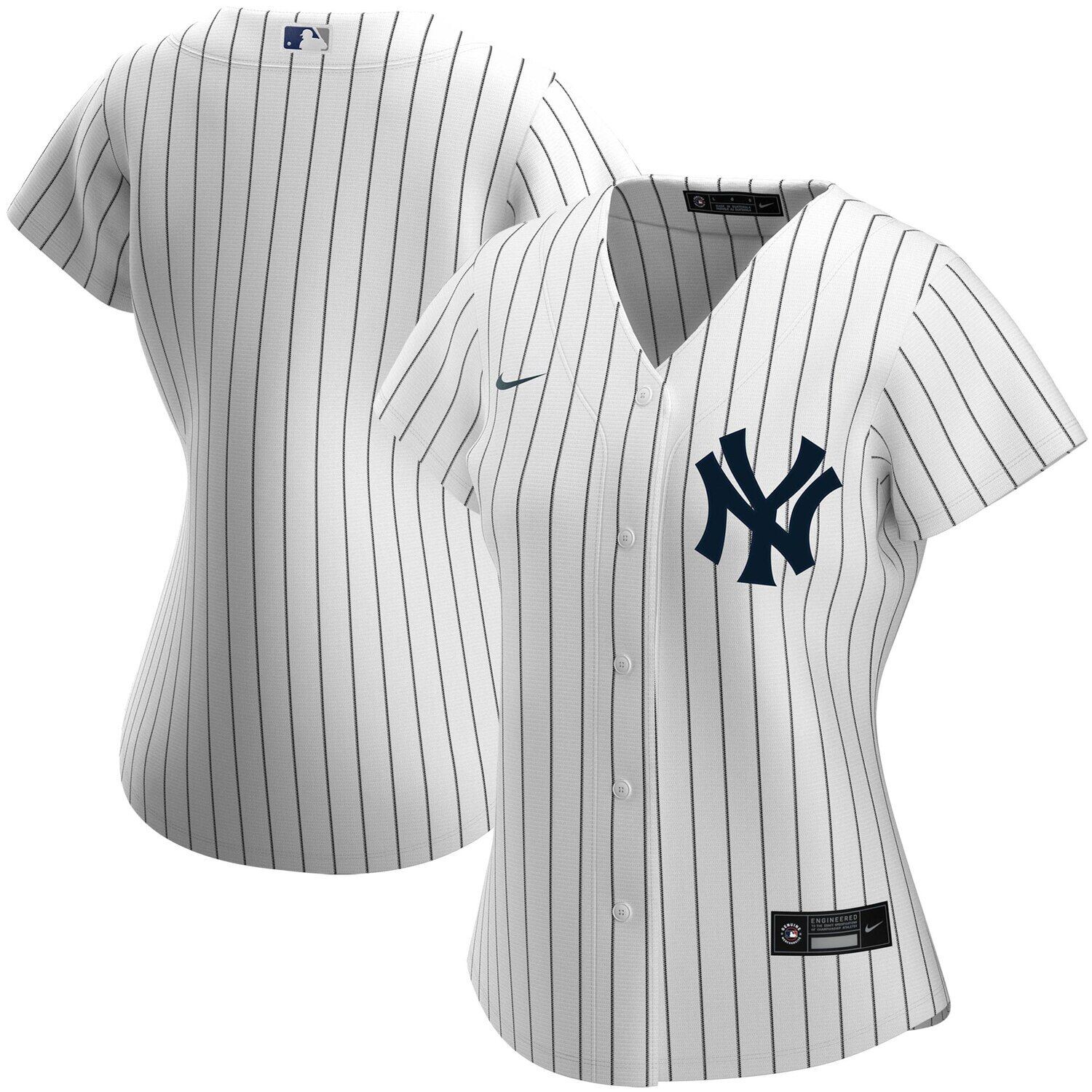 

Женская белая футболка Nike New York Yankees Home Replica Team Nike, Белый