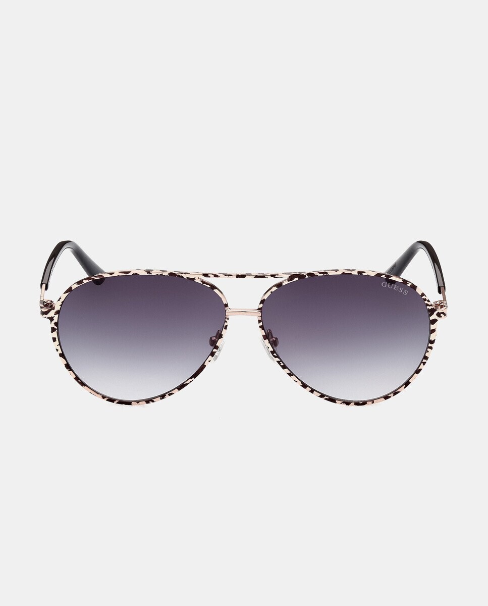 

Женские солнцезащитные очки-авиаторы из золотистого металла Guess, золотой