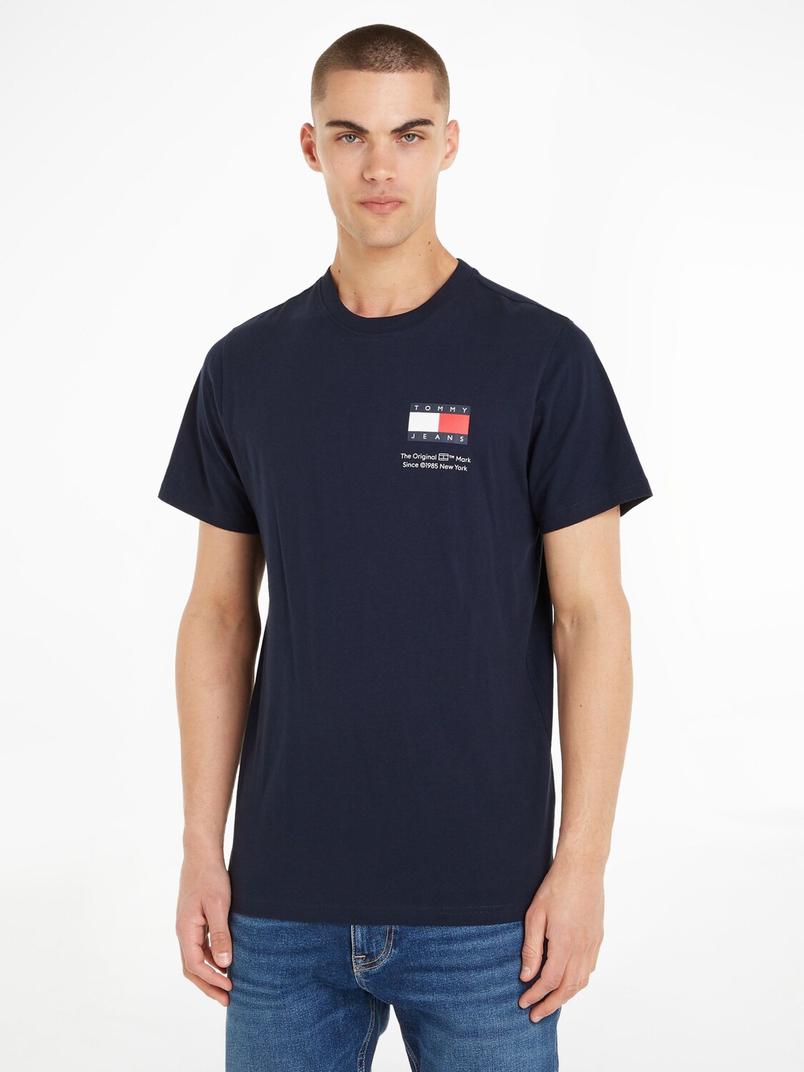 

Узкая футболка с флагом Tommy Jeans Essential Tommy Hilfiger, темно-синий