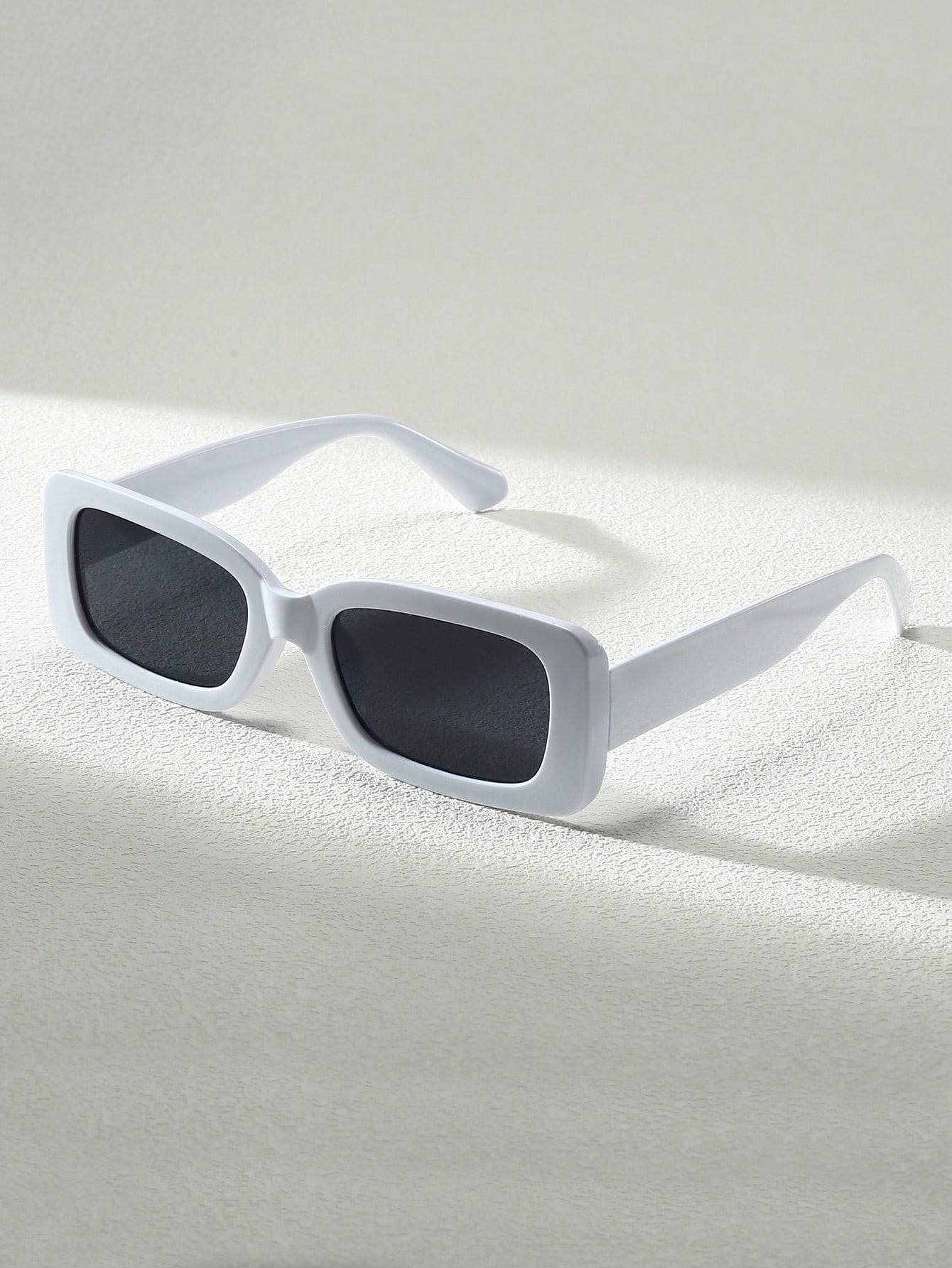 1 шт. модные солнцезащитные очки унисекс в квадратной оправе с большой оправой Y2K индивидуальные летние пляжные солнцезащитные очки, белый