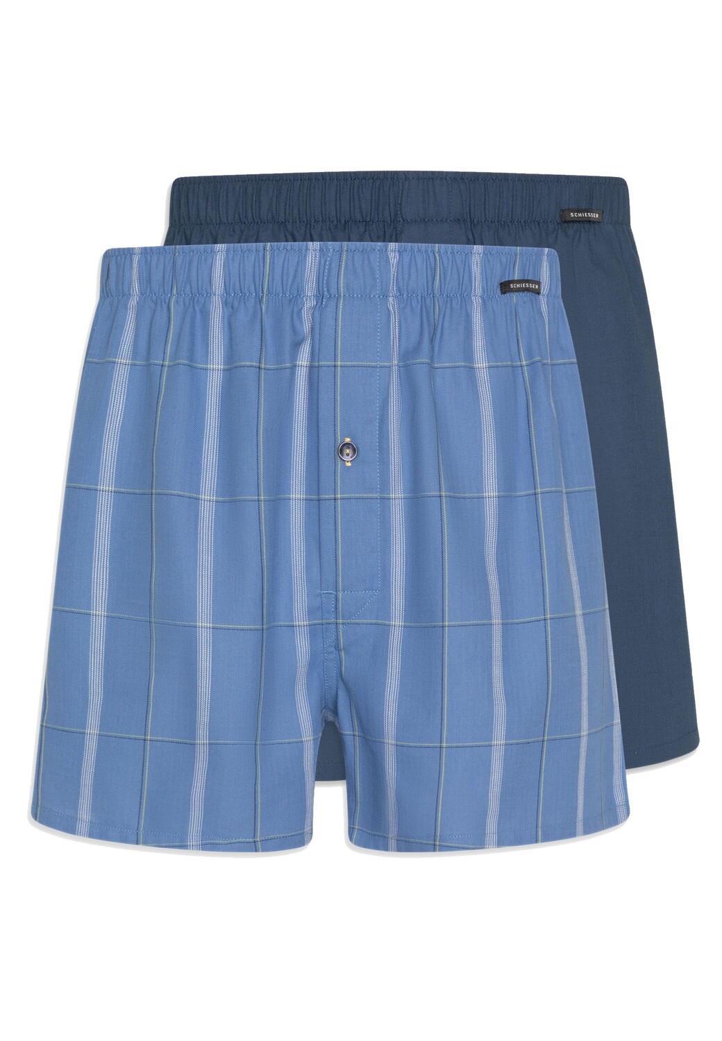 Боксеры Schiesser Boxershorts Web, цвет Blau / Dunkelblau