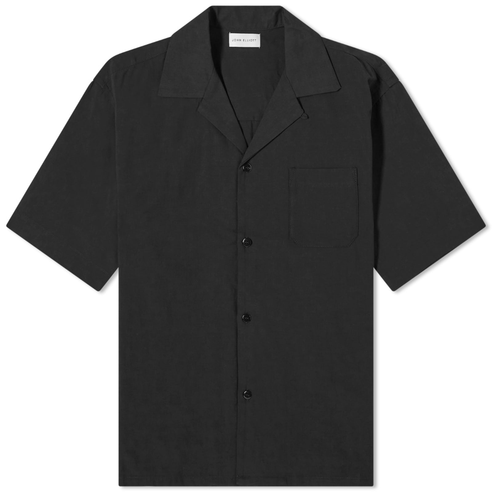 Рубашка John Elliott Solid Camp, черный рубашка john elliott hemi plaid цвет neutrals