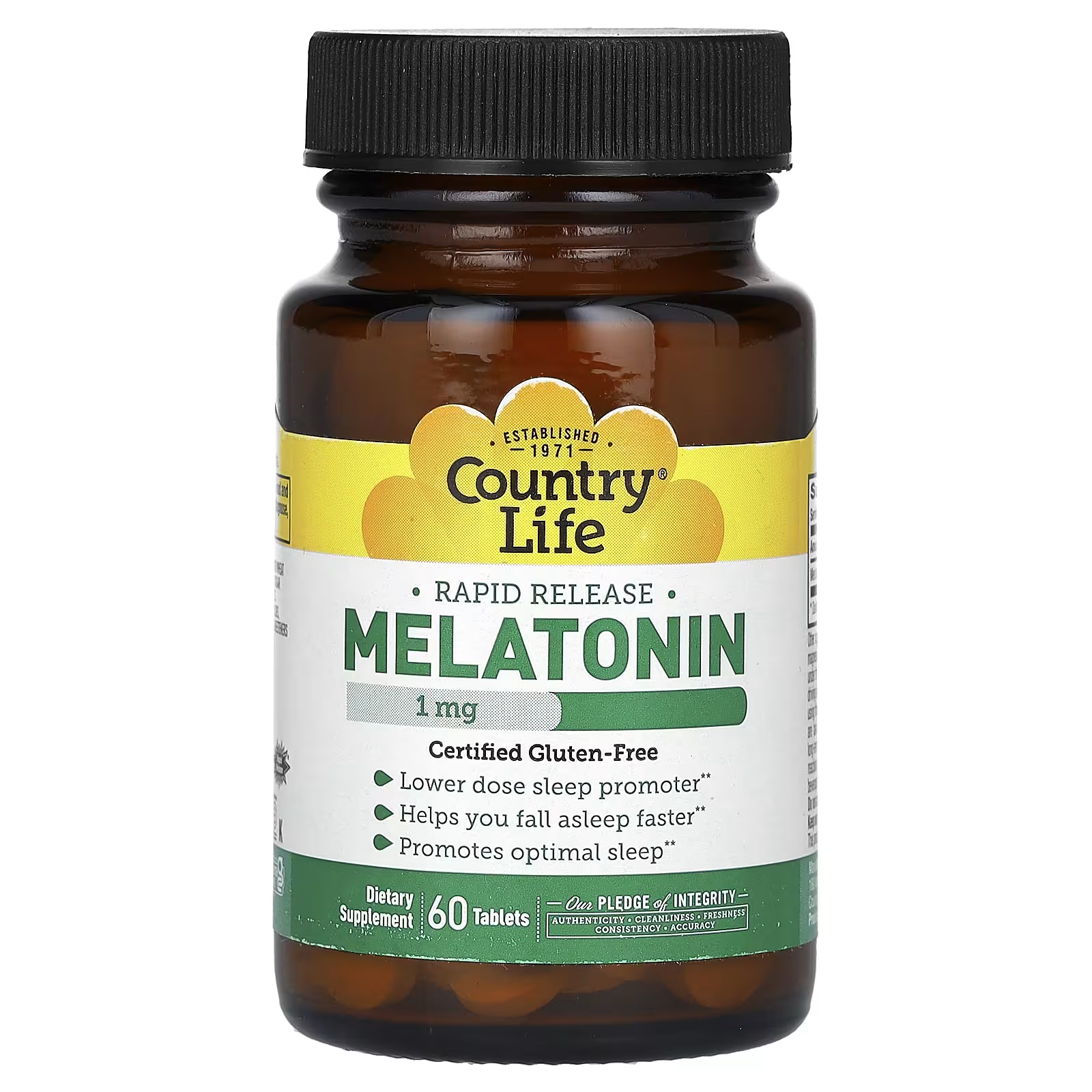 Мелатонин быстрого высвобождения Country Life, 60 таблеток country life мелатонин 3 мг 90 таблеток