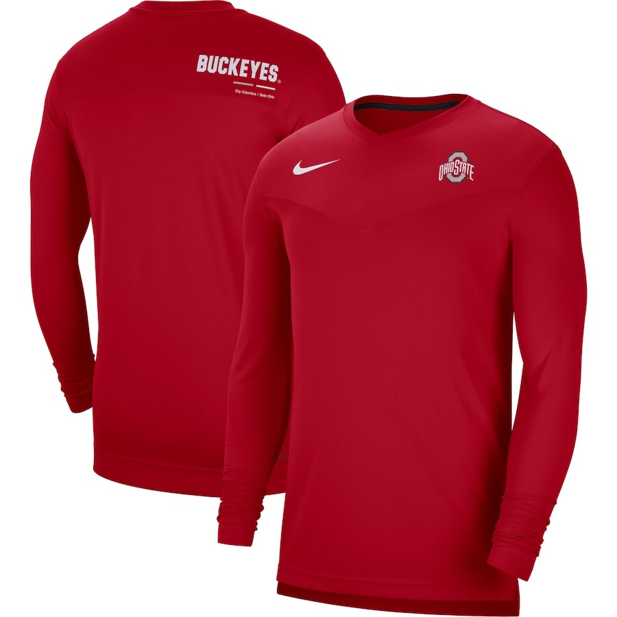

Футболка с длинным рукавом Nike Ohio State Buckeyes, алый