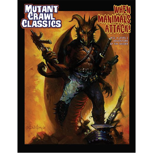 книга mutant crawl classics rpg 0 level scratch off character sheets Книга Mutant Crawl Classics #12: When Manimals Attack