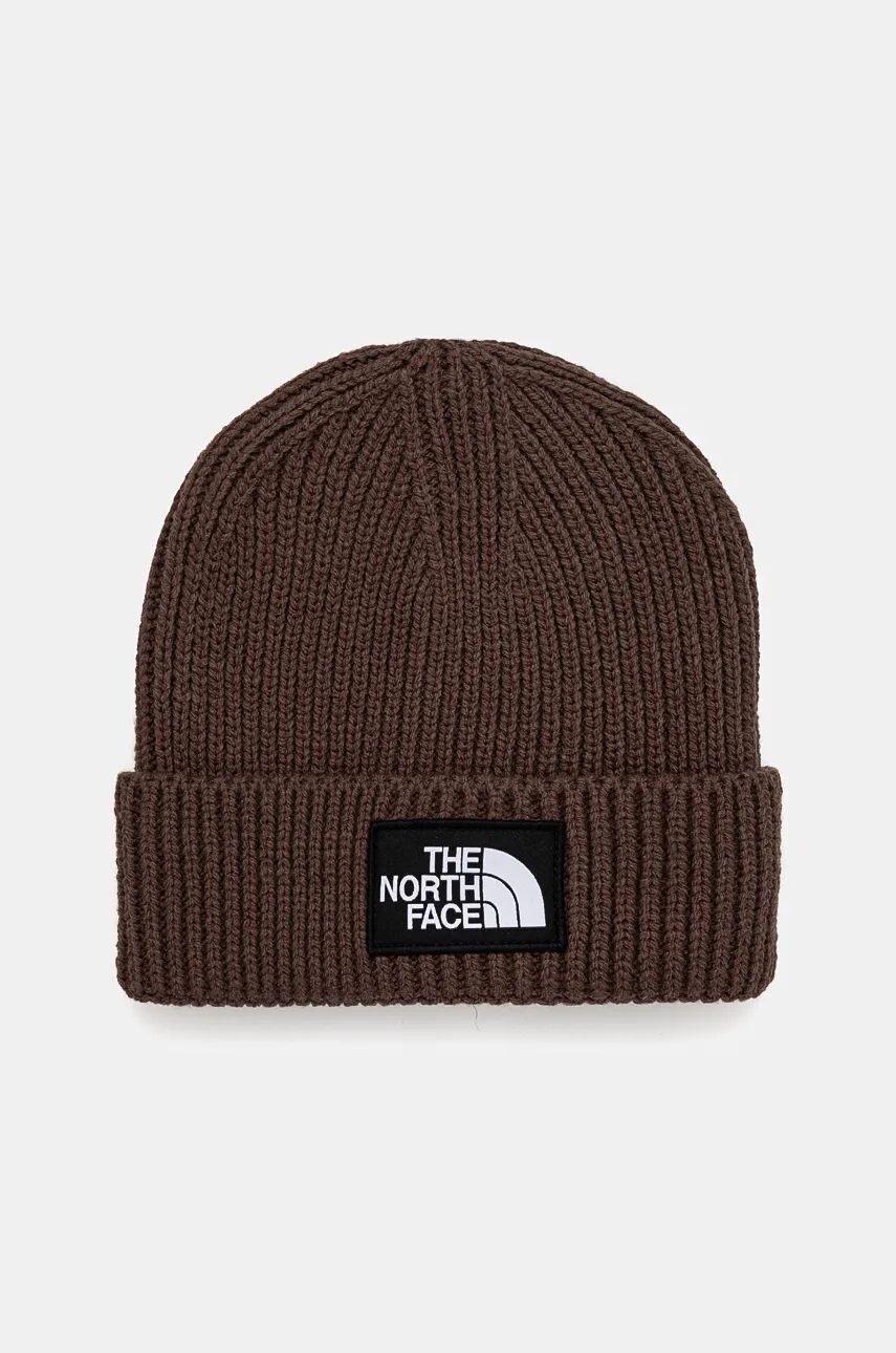 

Шапка с манжетами и логотипом The North Face TNF, коричневый