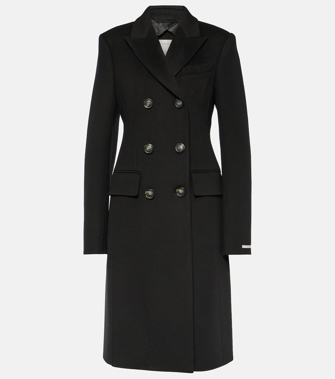 

Двубортное шерстяное пальто selim Sportmax, черный