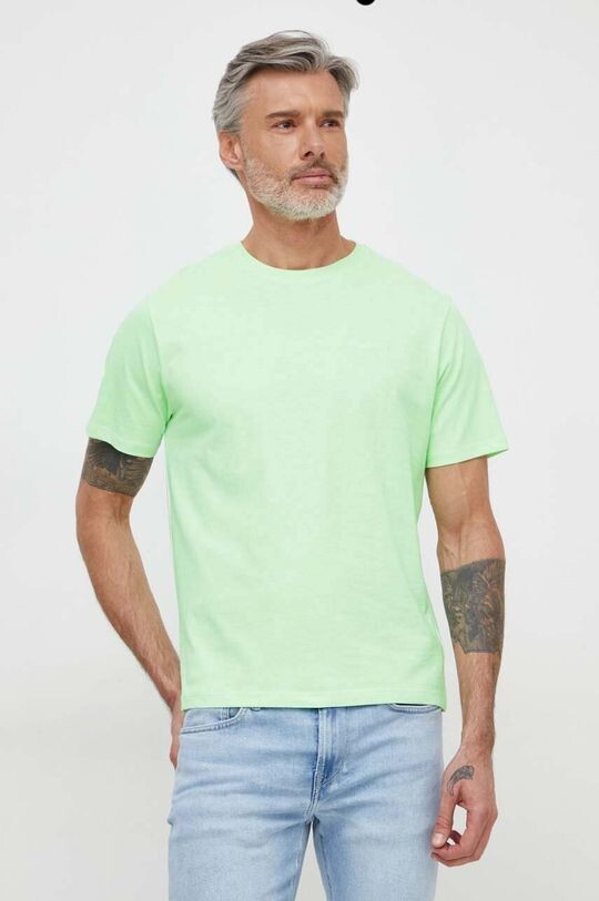 

Хлопковая футболка с Коннором Pepe Jeans, зеленый
