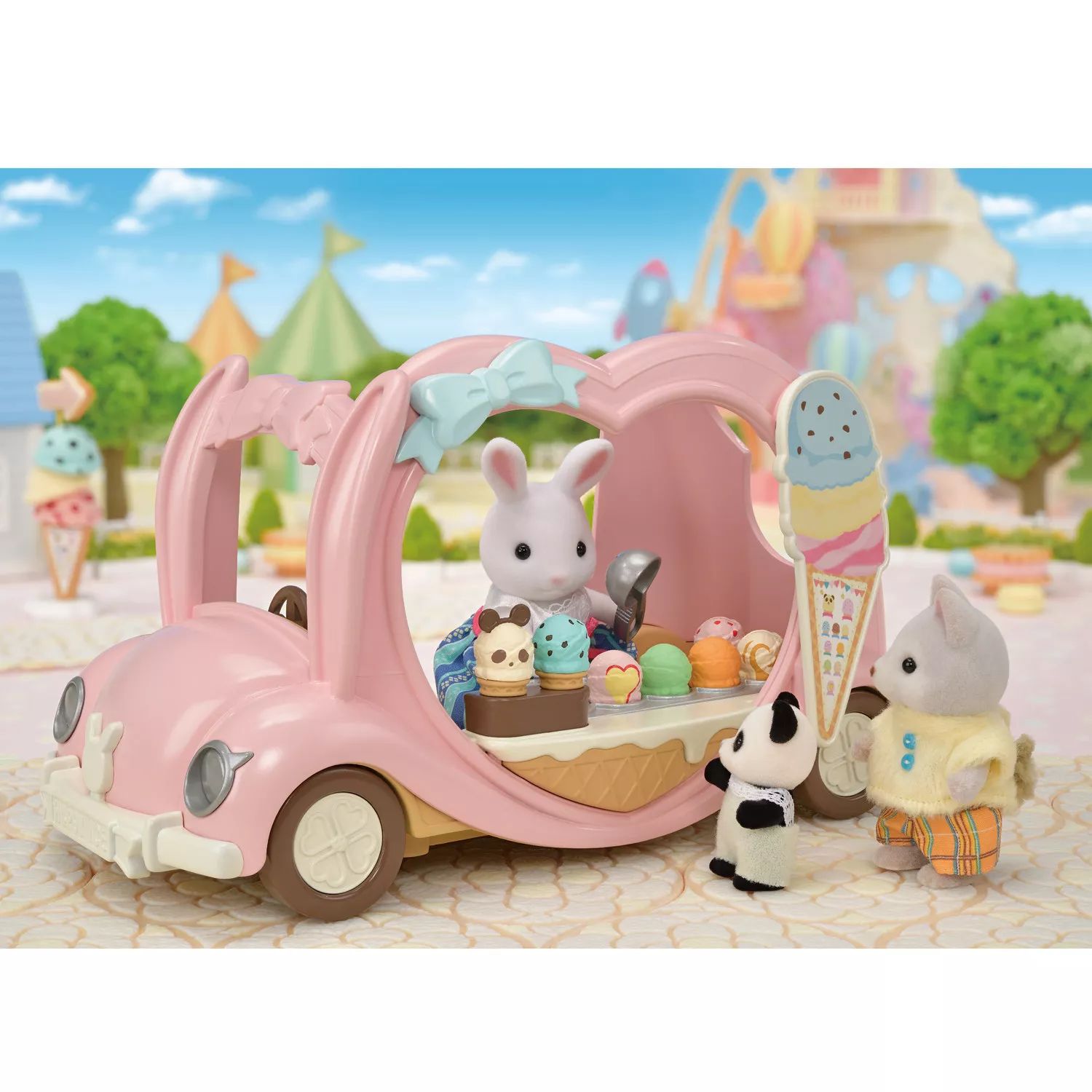 Игрушечный автомобиль Calico Critters Ice Cream Van для кукол Calico  Critters – купить с доставкой из-за рубежа через платформу «CDEK.Shopping»