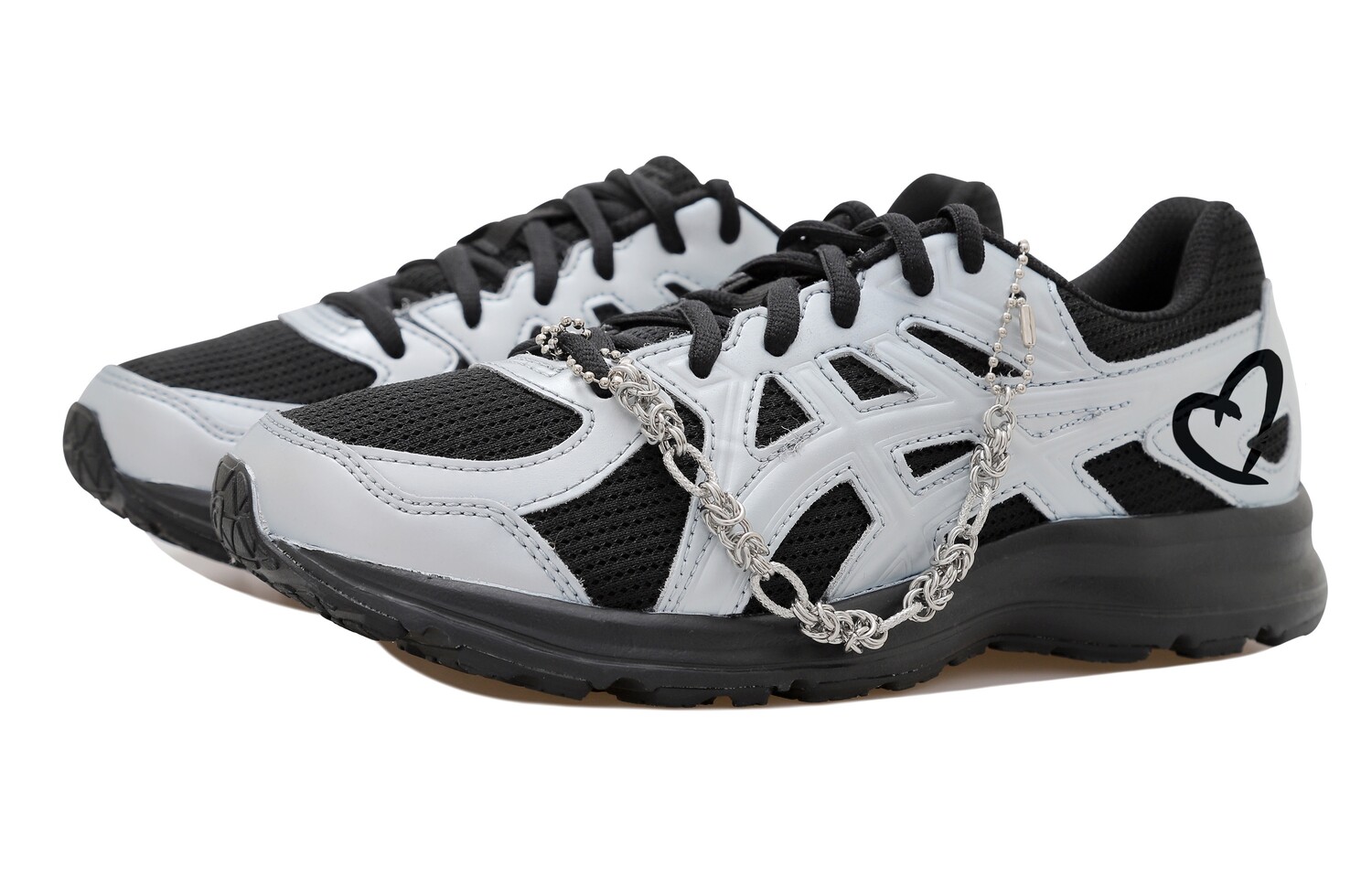 

Кроссовки Jog 100 2 унисекс с низким верхом, черные/серебристые Asics