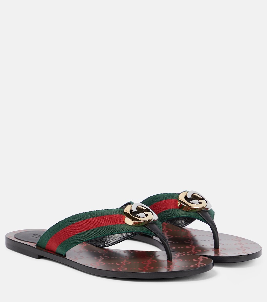 

Сандалии с ремешками и ремешками с логотипом GG Web Gucci, разноцветный
