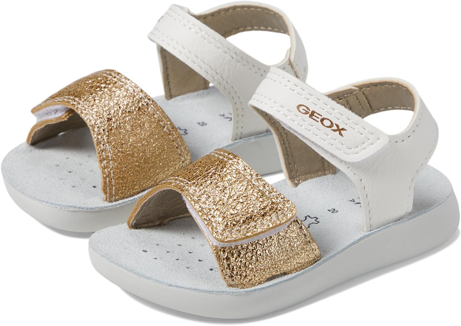 

Сандалии Geox Kids Light Flop 2, цвет White/Gold