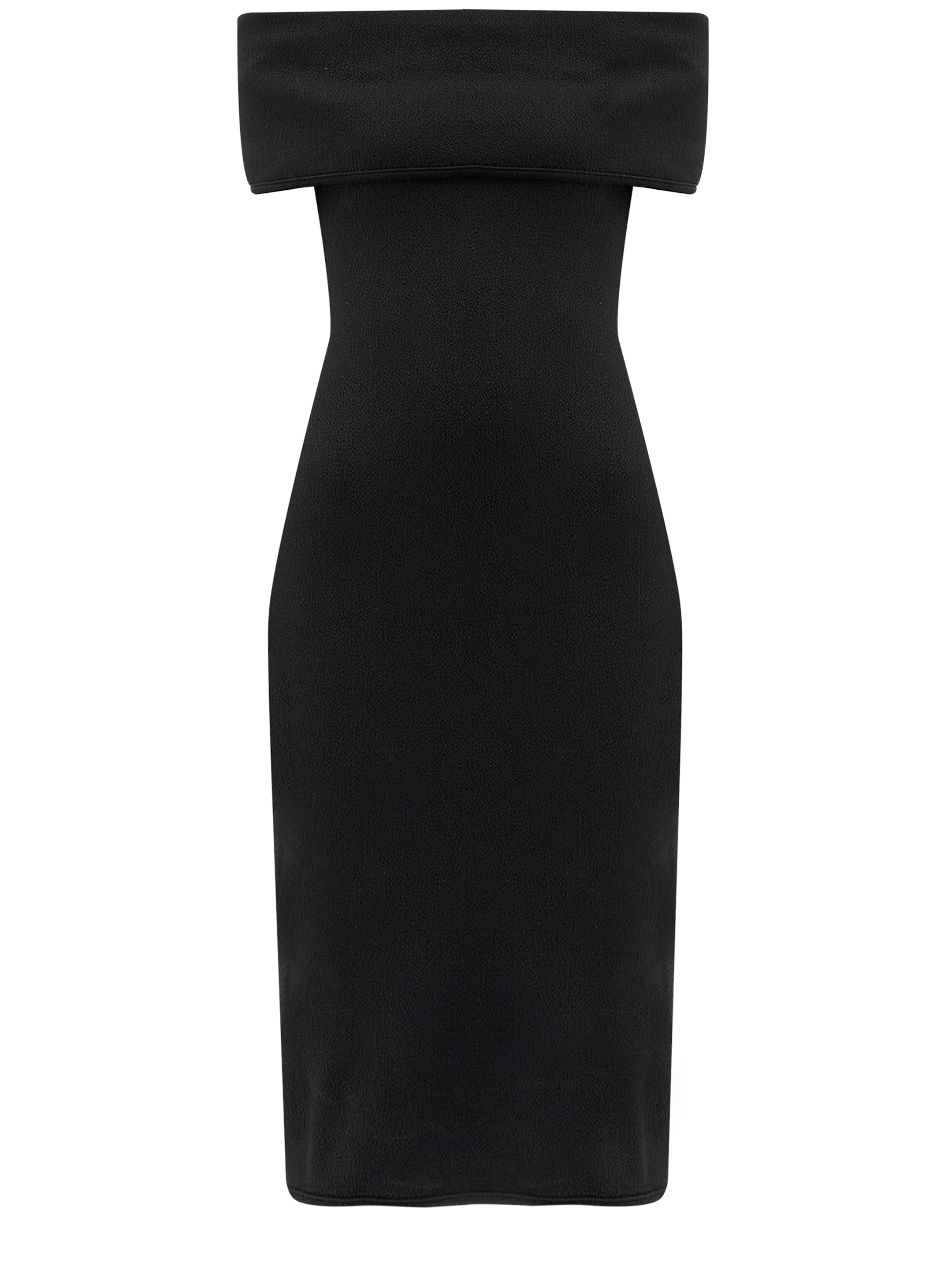 Платье Bottega Veneta Off-the-shoulder, черный