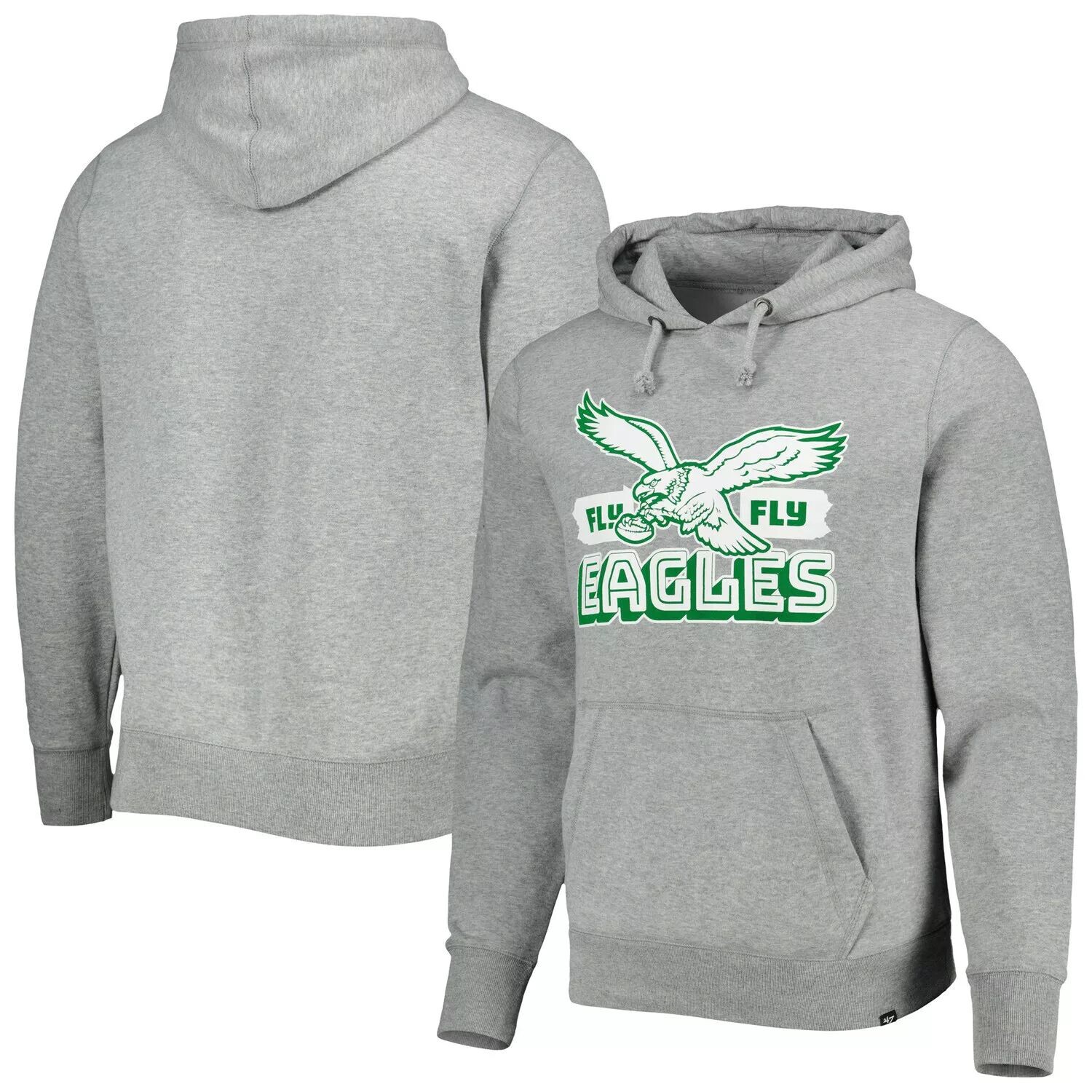

Мужской пуловер с капюшоном '47 Heather Grey Philadelphia Eagles Regional Headline