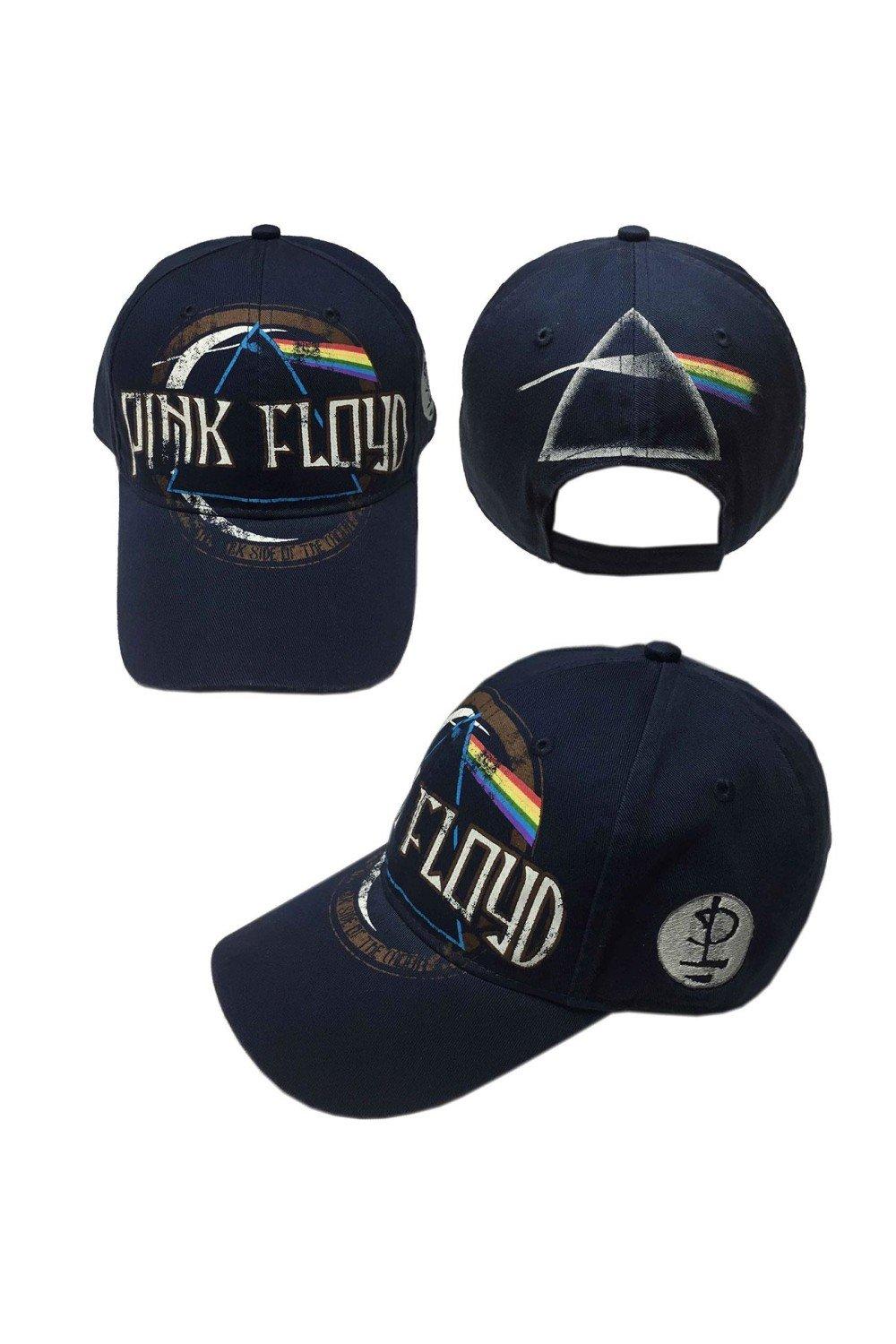 Бейсбольная кепка Dark Side Of The Moon Pink Floyd, темно-синий бейсбольная кепка с каймой и ремешками dark side of the moon pink floyd черный