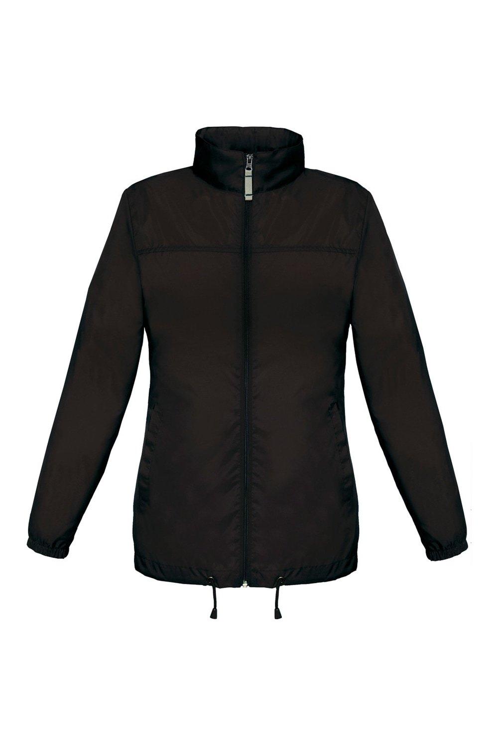 цена Легкая ветрозащитная, непромокаемая и водоотталкивающая куртка Sirocco B&C, черный