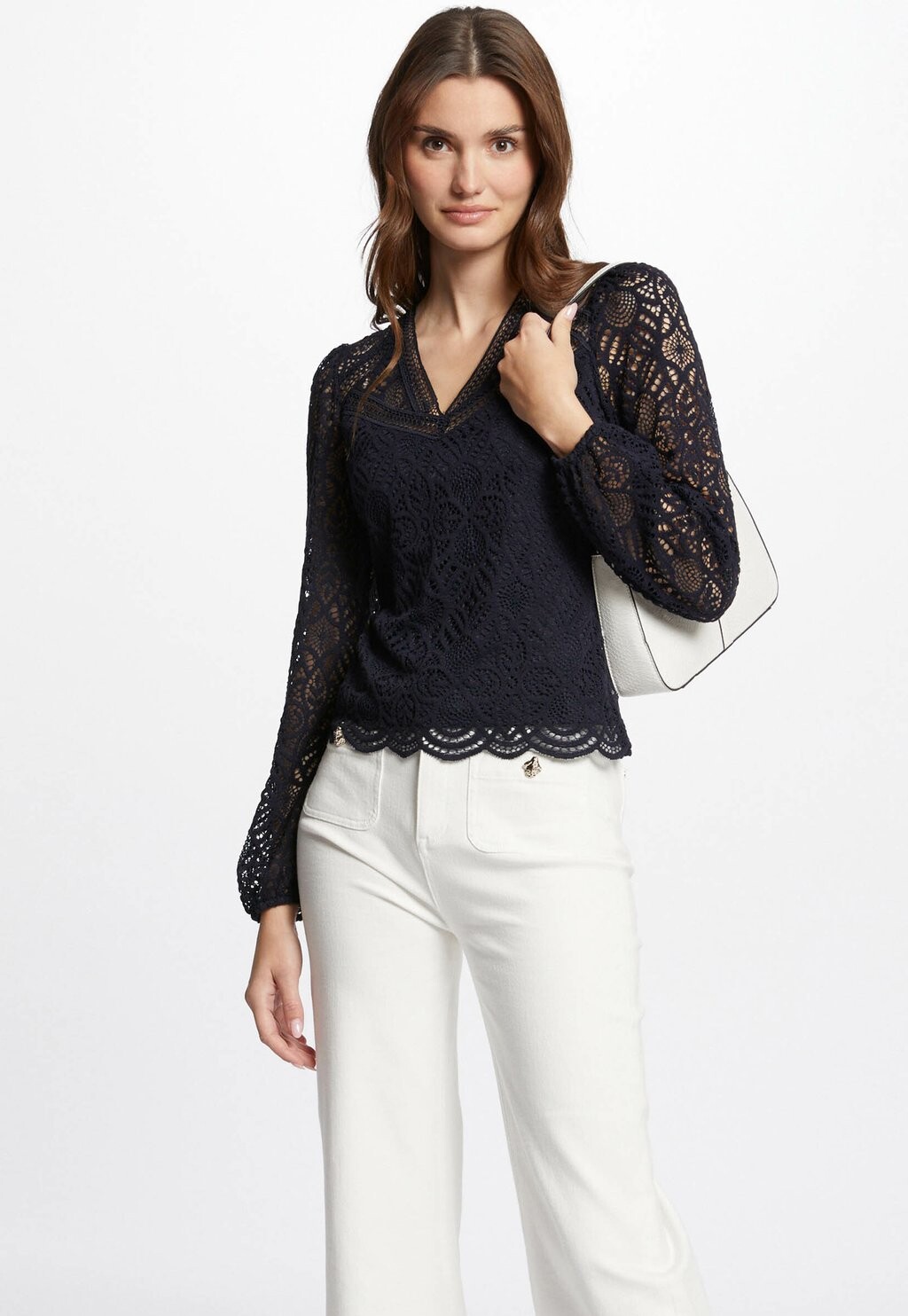 

Блузка с V-образным вырезом V-NECK Morgan, цвет marine