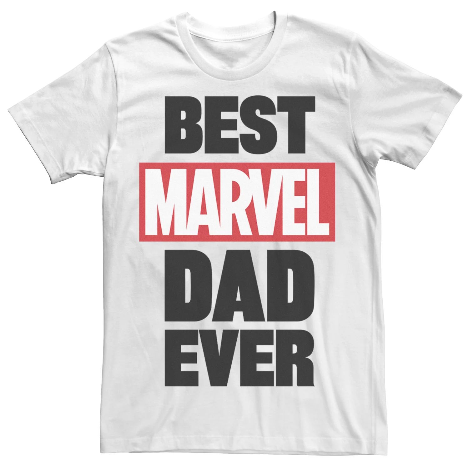 Мужская футболка с рисунком Best Dad Marvel