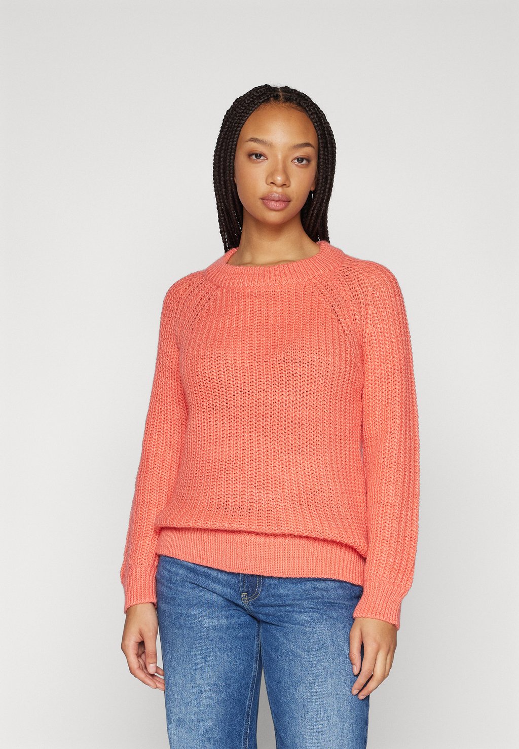 Вязаный свитер OBJJAMIE Object, цвет georgia peach