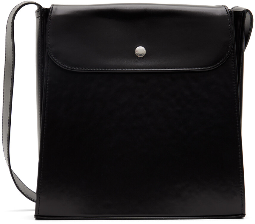 

Черная удлиненная сумка Our Legacy, цвет Aamon black leather