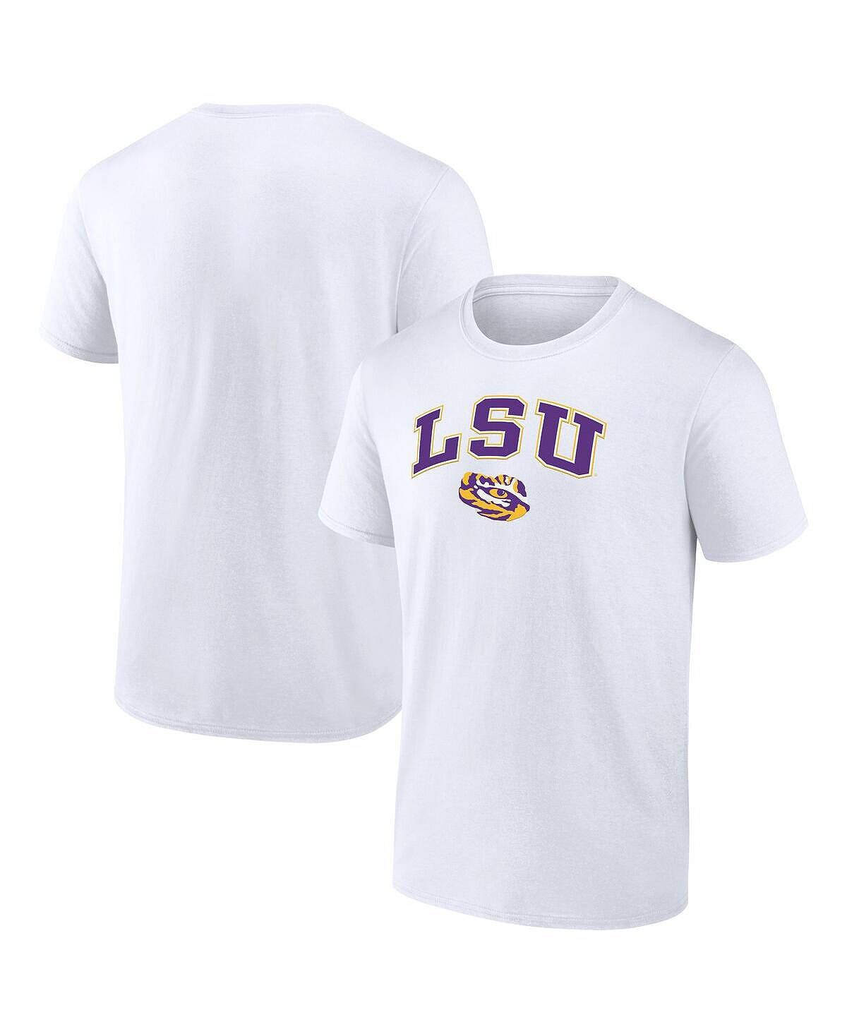 

Мужская белая футболка с логотипом LSU Tigers Campus Fanatics