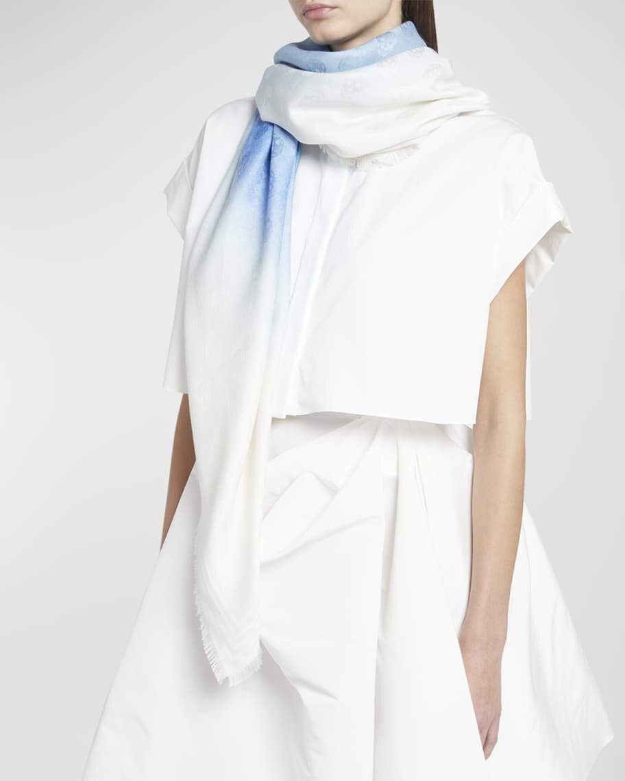 

Шелково-шерстяная шаль Galactic Iris Biker Alexander McQueen