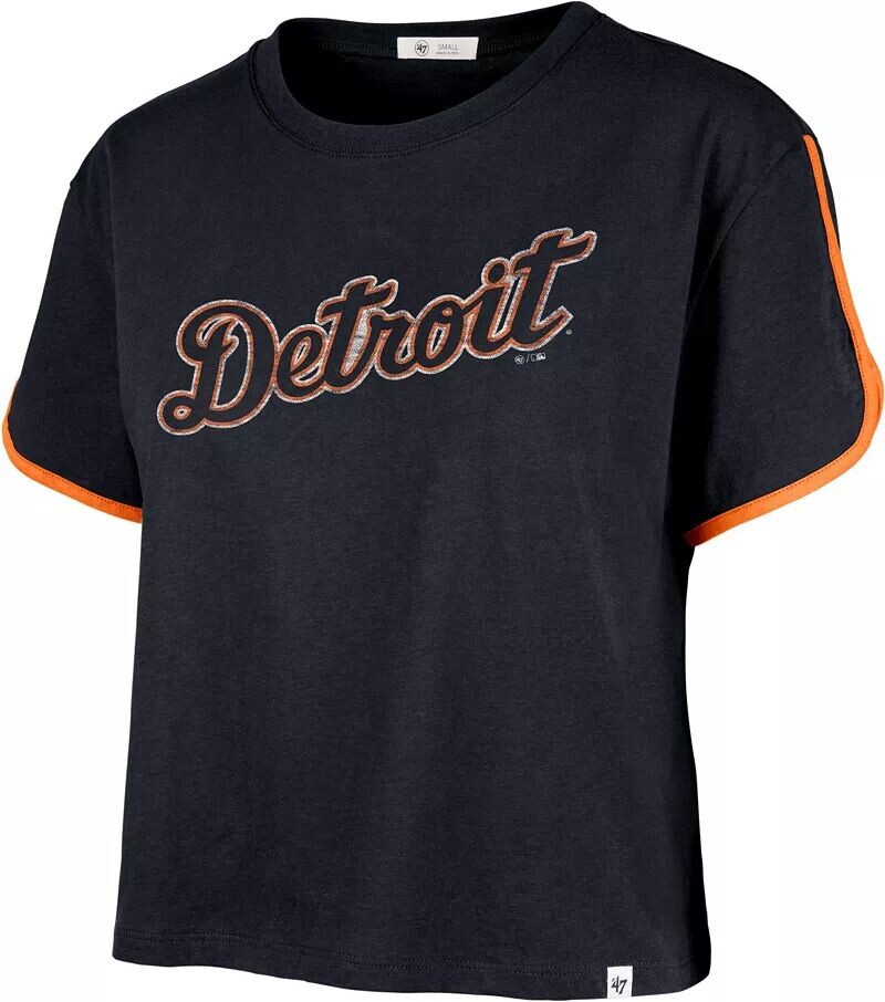 

Темно-синий укороченный топ с надписью '47 Detroit Tigers для женщин