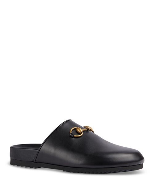 

Женские тапочки GG Supreme Horsebit Gucci, цвет Black
