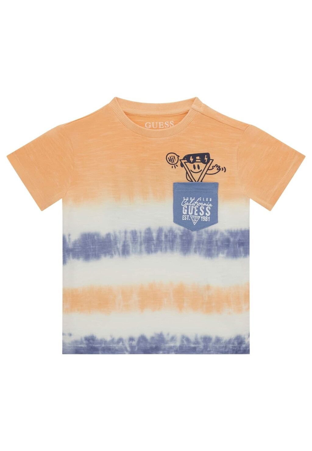 

Футболка с принтом TIE-DYE Guess, цвет oranje multi