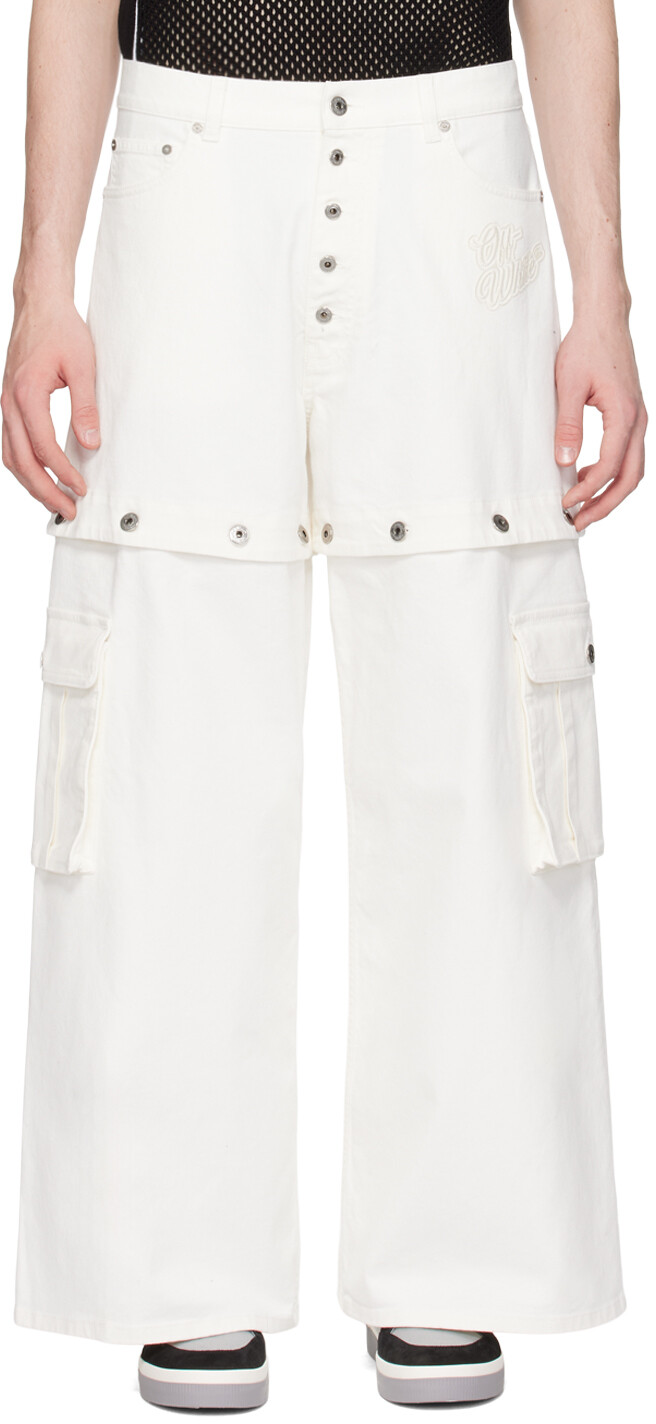 

Белые брюки карго с логотипом 90-х годов Off-White